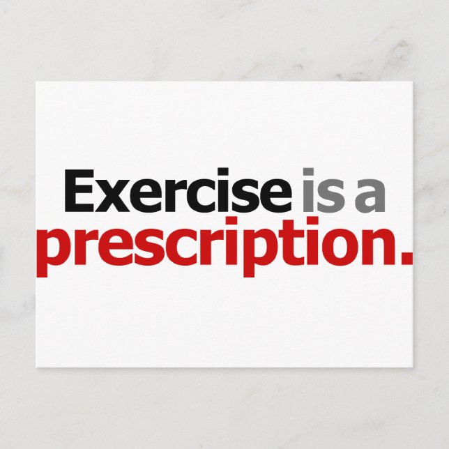 Carte Postale L'exercice est une prescription (Devant)