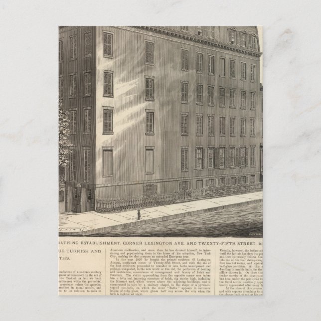 Carte Postale Lexington Avenue Bains turcs et romains (Devant)