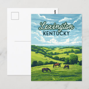 Carte Postale Lexington Kentucky Horloges Bluegrass Fermes Vinta