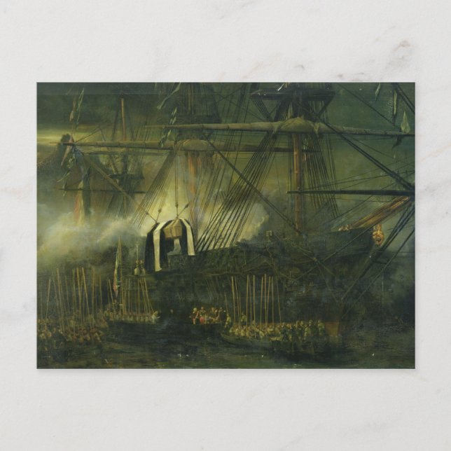 Carte Postale L'expédition des cendres de Napoléon à bord (Devant)