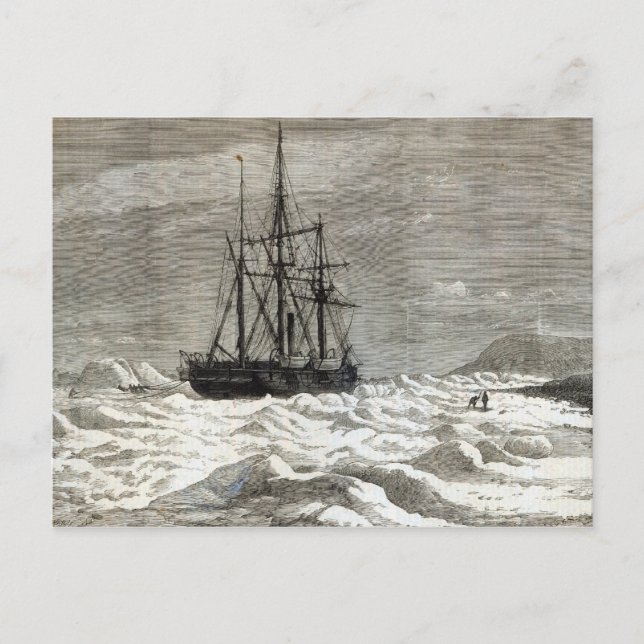 Carte Postale L'expédition du pôle Nord (Devant)