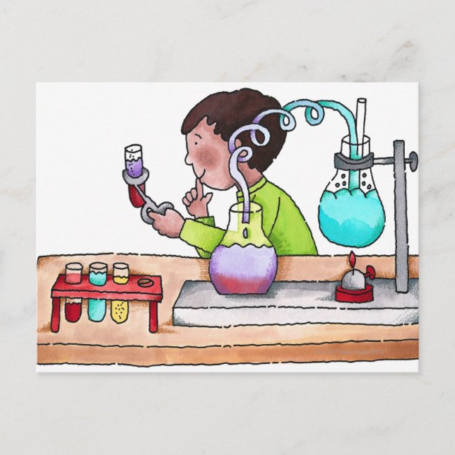 Carte Postale L'expérience de la science du chien (Devant)