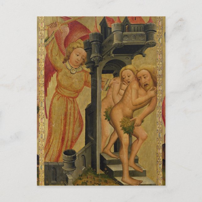 Carte Postale L'Expulsion du Jardin du Paradis (Devant)