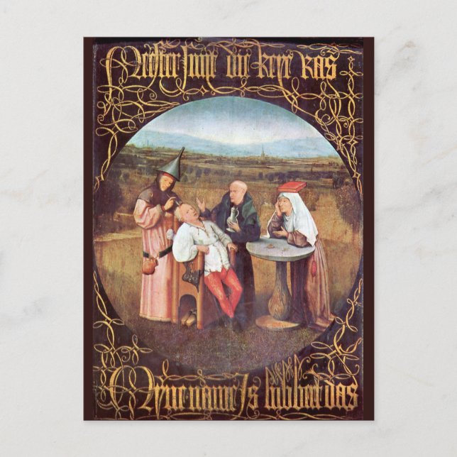 Carte Postale L'extraction de la pierre de la folie (Devant)