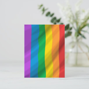 Carte postale LGBT de peinture à l'huile arc-en-ci