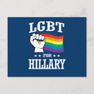 CARTE POSTALE LGBT POUR L'HILLARY