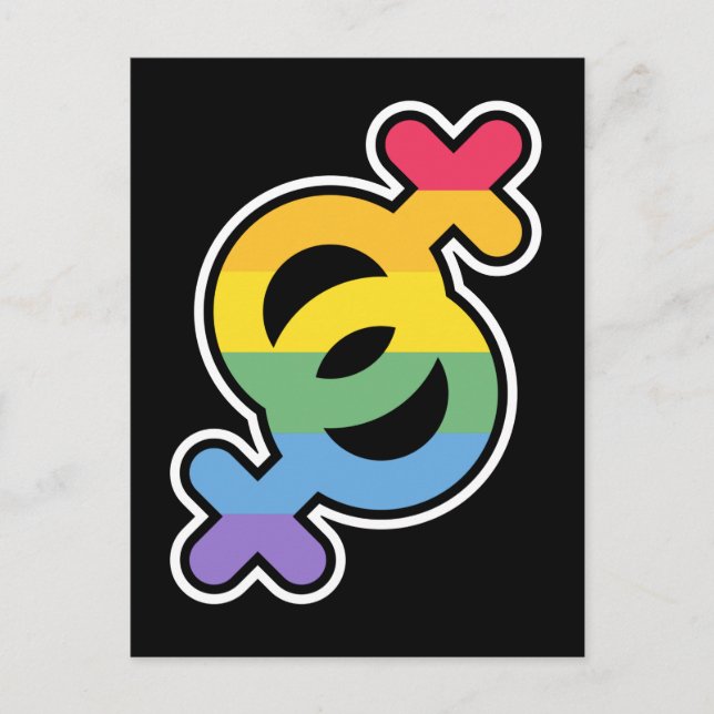 Carte Postale LGBT+Pride. Arc en ciel. Affiche (Devant)
