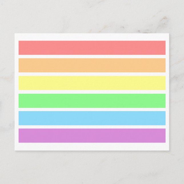 Carte postale LGBT Soft Light Pastel Fierté Gay Ar (Devant)