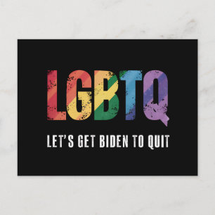 Carte Postale LGBTQ Faisons en sorte que Biden célèbre fièrement