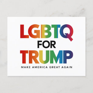 CARTE POSTALE LGBTQ POUR TRUMP GAY LESBIAN POUR TRUMP 2024