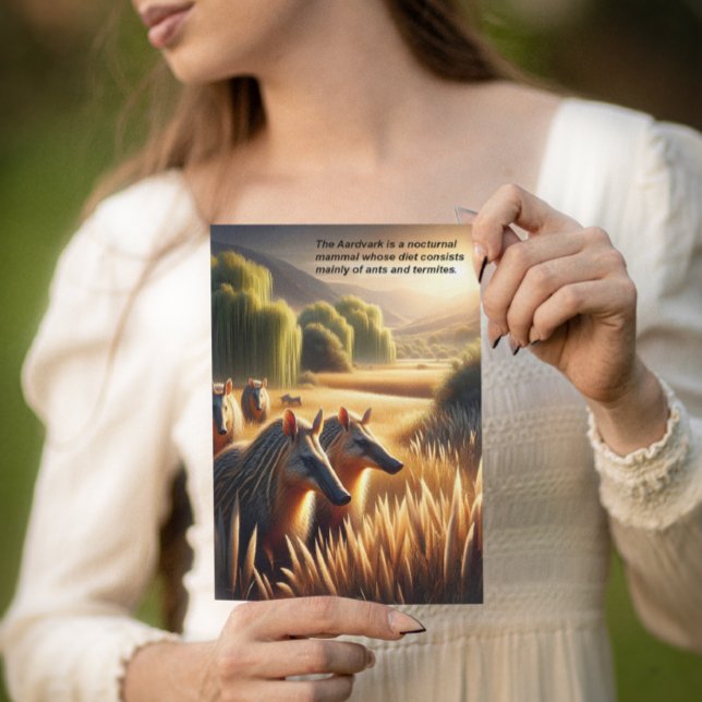 Carte Postale L'harmonie d'Aardvark dans la nature (Créateur téléchargé)