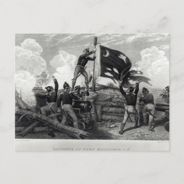 Carte Postale L'héroïsme du sergent William Jasper (Devant)