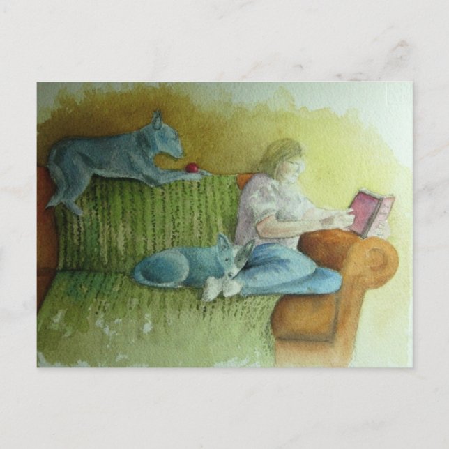 Carte Postale L'Heure De Lecture (Devant)