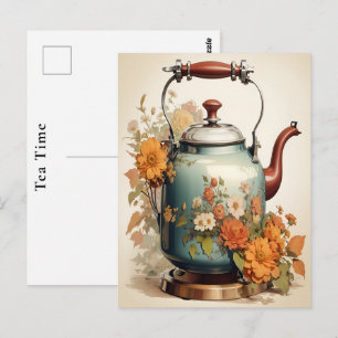 Carte Postale L'heure du thé Pause café Réunion d'amis