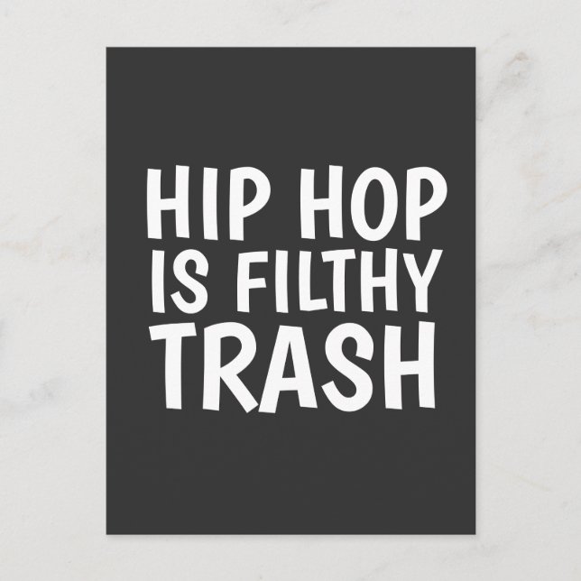 CARTE POSTALE L'HIP HOP EST FILTHTHY POTCARDS MEMES (Devant)