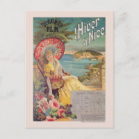 l'Hiver à Nice Poster vintage 1892