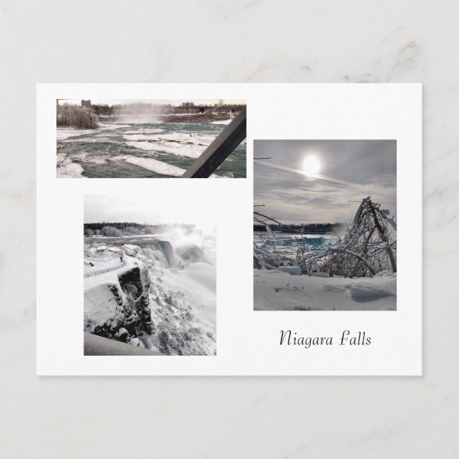 Carte Postale L'hiver aux chutes du Niagara (Devant)