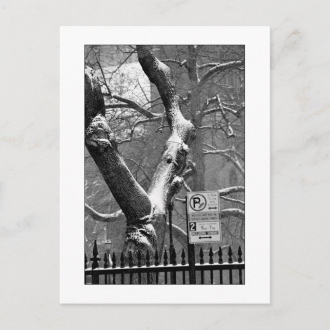 Carte postale 'L'hiver dans la ville' (Devant)