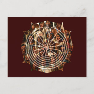 Carte Postale L'homme dans le Maze - style folklorique