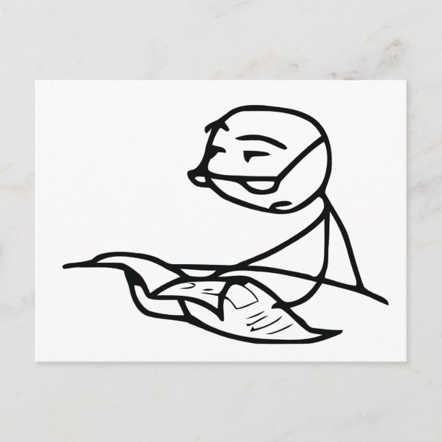 Carte Postale L'homme du journal (Devant)