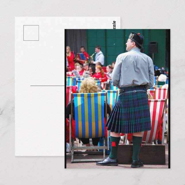Carte Postale L'Homme en Kilt (Devant / Derrière)
