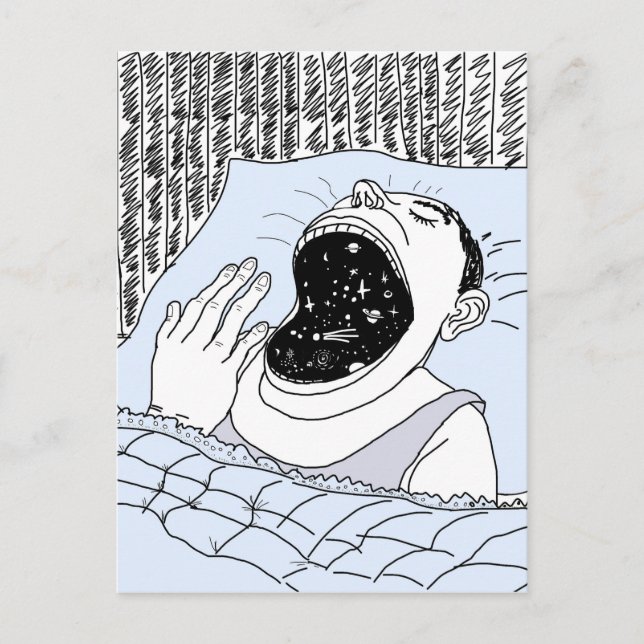 CARTE POSTALE L'HOMME ET LES COSMOS (Devant)