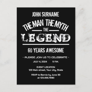 Carte Postale L'homme Le Mythe La Légende Anniversaire Incroyabl