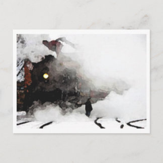 Carte Postale L'homme & le train