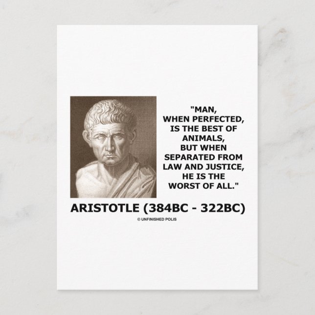 Carte Postale L'Homme Perfectionné Le Mieux Des Animaux Droit Ju (Devant)