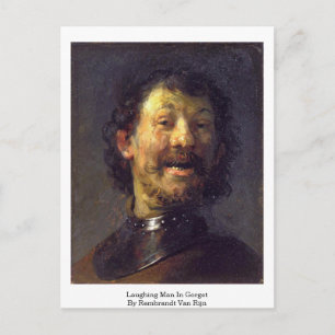 Carte Postale L'Homme Rire À Gorget Par Rembrandt Van Rijn