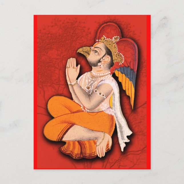 Carte Postale L'homme sacré à bec avec ailes (Devant)