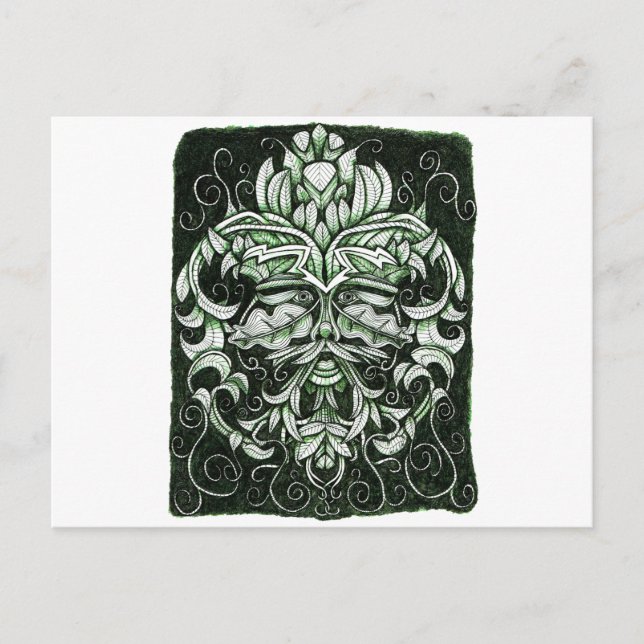 Carte Postale L'homme vert (Devant)