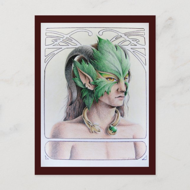 Carte Postale L'homme vert (Devant)