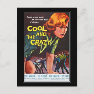 Carte Postale L'horreur du film vintage -