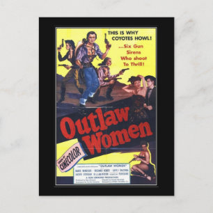 Carte Postale L'horreur du film vintage -