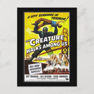 Carte Postale L'horreur du film vintage -