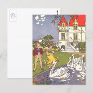 Carte Postale L'horrible canard, conte de fées Vintage par Hauma