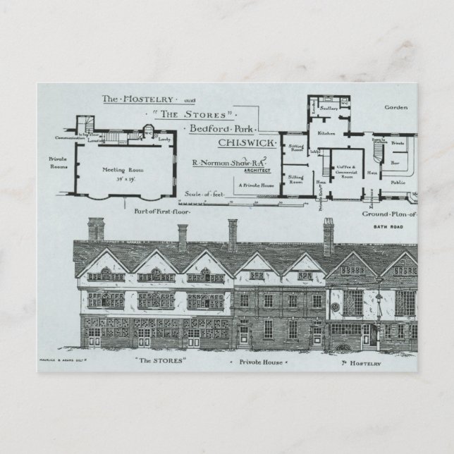 Carte Postale L'Hostellerie et les magasins (Devant)