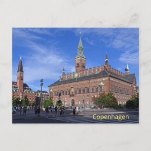 Carte Postale L'Hôtel de Ville de Copenhague pendant une journée