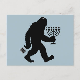 Carte Postale L'Humour juif Bigfoot Hanoukka Chanukah Hilarié