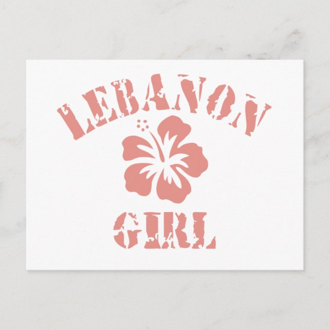 Carte Postale Liban fille rose (Devant)