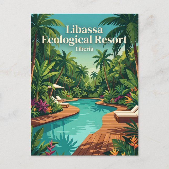 Carte Postale Libassa Ecological Resort Libéria (Devant)