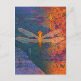 Carte Postale libellule flamboyante