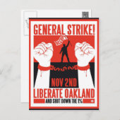 Carte Postale Liberate Oakland Occupy Protest Flyer (Devant / Derrière)