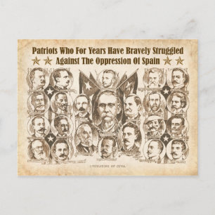 Carte Postale Libérateurs de Cuba - Article de journal de 1898