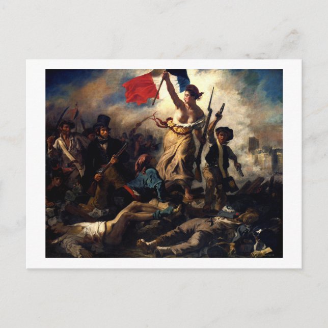 Carte Postale Liberté à la tête du peuple, Eugene Delacroix (Devant)
