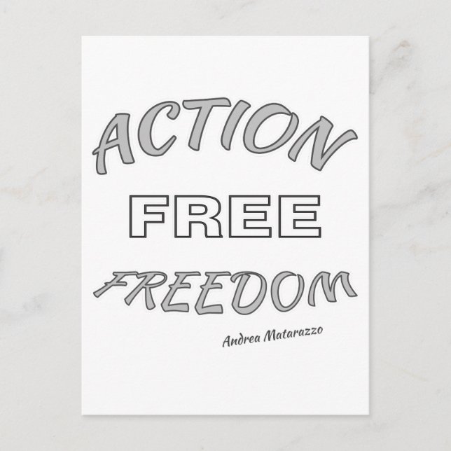 Carte Postale Liberté d'action (Devant)