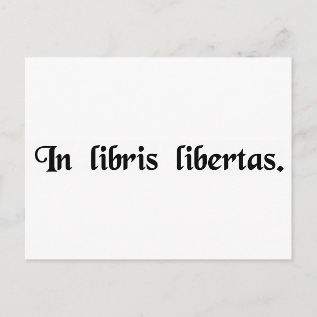 Carte Postale Liberté dans les livres (Devant)