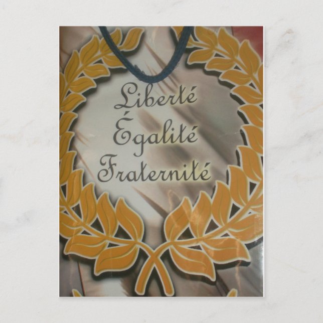 Carte Postale Liberté, Égalité, Fraternité : Futur prospère (Devant)
