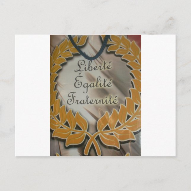 Carte Postale Liberté, Égalité, Fraternité : Futur prospère (Devant)